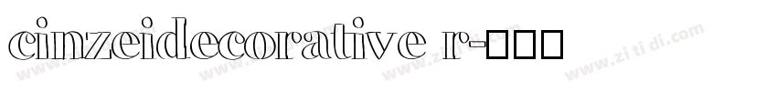 cinzeidecorative r字体转换
